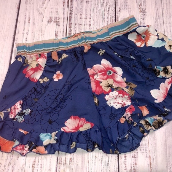 Meraki blue floral shorts size medium - Picture 3 of 5